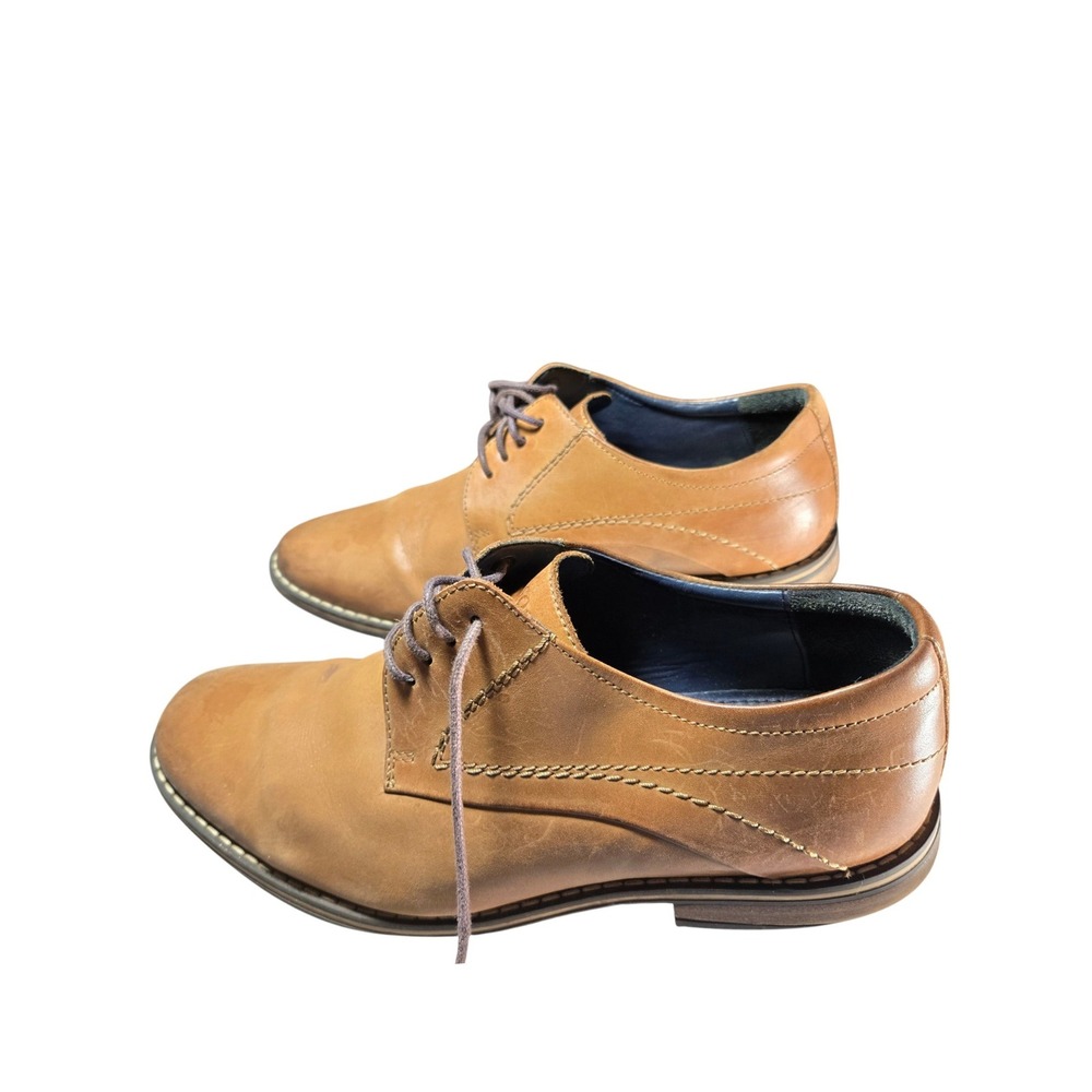 Lasocki Mens Tan Brown Genuine Leather Derby Lace Up Dress Shoes EU 39 US 6.5